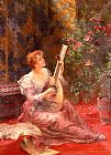 Conrad Kiesel The Lute Player painting